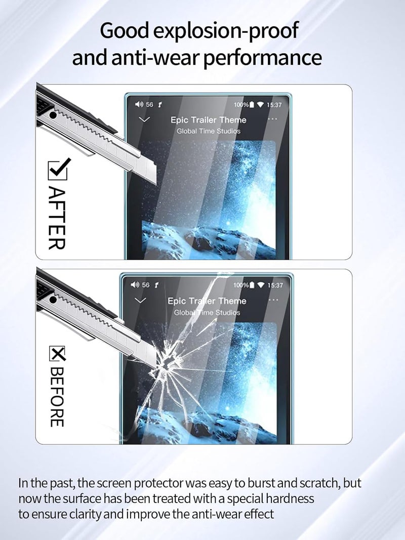 UYRUREL Screen Protector for FiiO JM21 Hi-Res Music Player, High-definition Scratch Resistant Film,HD Clear, Bubble Free with Easy Installation Kit, 2 Pack - Image 3